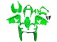Online Verde Carenado Moto Kawasaki ZX9R 2000-2001