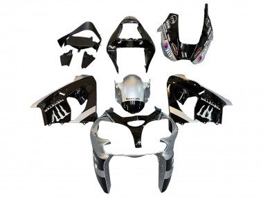 Online Plata Negro Brillante Monstruo Elf Carenado Moto Kawasaki ZX9R 2002-2003