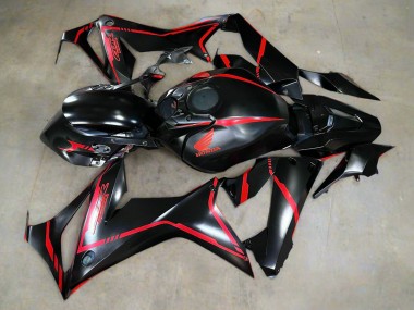 Online Carenados Moto Honda CBR650R 2019-2020 - Negro Brillante Rojo Raya