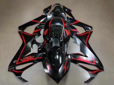 Online Carenados Moto Honda CBR650R 2019-2020 - Negro Brillante Rojo Raya