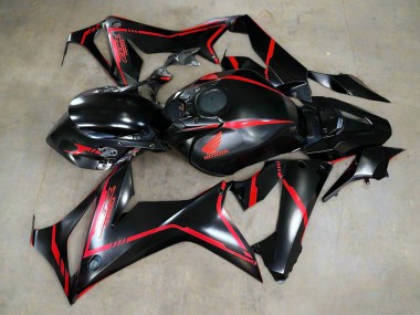 Online Carenados Moto Honda CBR650R 2021-2023 - Negro Brillante Rojo Raya