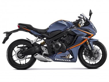 Online Carenados Moto Honda CBR650R 2021-2023 - Azul Mate Oscuro Naranja Negro