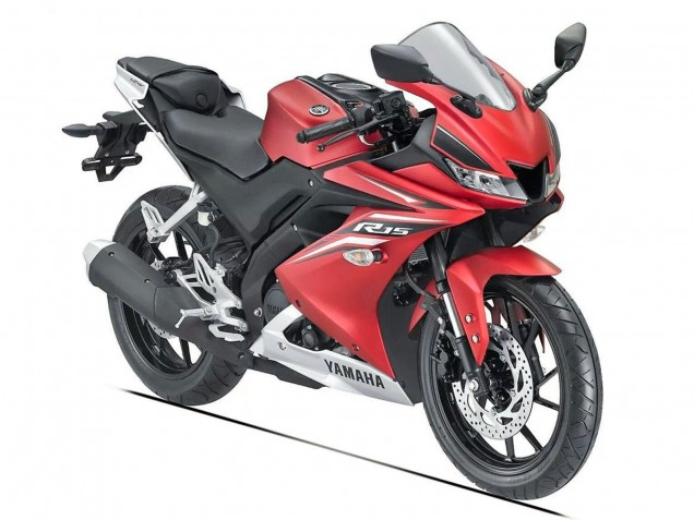 Online Rojo Mate Negro Carenado Moto Yamaha YZF R15 2018-2024