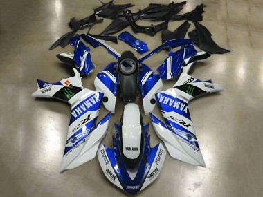 Online Blanco Azul Yamalube ENEOS Monstruo Carenado Moto Yamaha YZF R3/R25 2015-2018