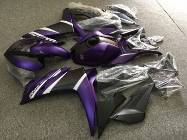 Online Blanco Púrpura Negro Mate Carenado Moto Yamaha YZF R3/R25 2015-2018