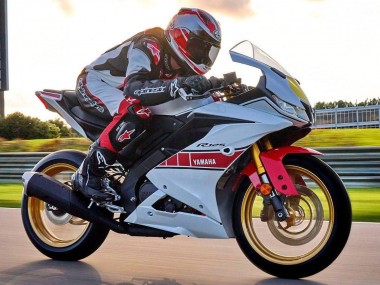 Online Blanco Rojo Amarillo Carenado Moto Yamaha YZF R125 2019-2024
