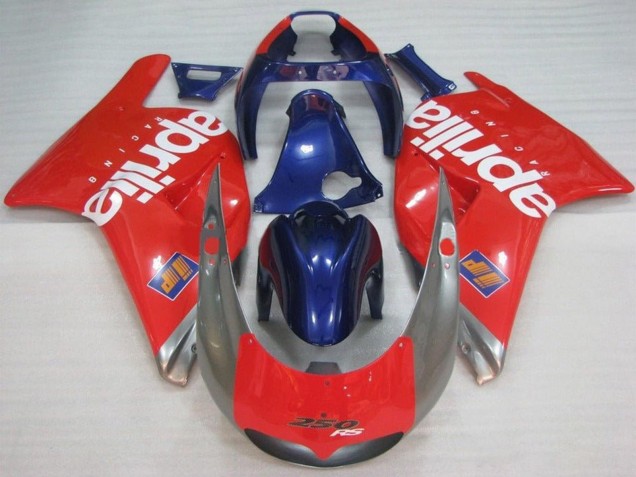 Online Rojo Plata Azul Blanco Carenado Moto Aprilia RS250 1995-1997