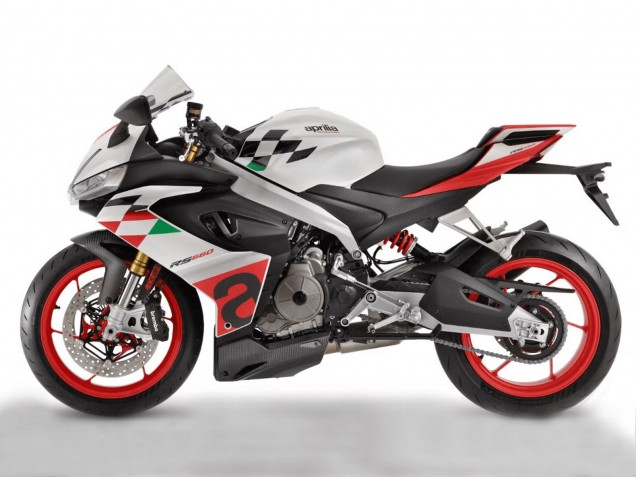 Online Blanco Rojo Negro FibraCarbono Verde Carenado Moto Aprilia RS660 2020-2024