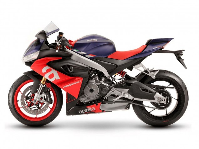 Online Azul Mate Rojo Plata Carenado Moto Aprilia RS660 2020-2024