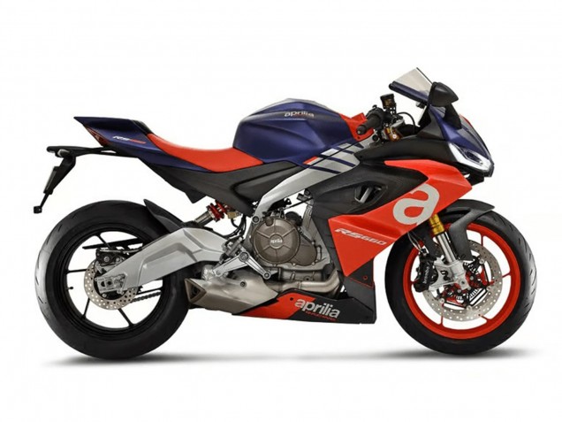 Online Azul Mate Rojo Plata Carenado Moto Aprilia RS660 2020-2024