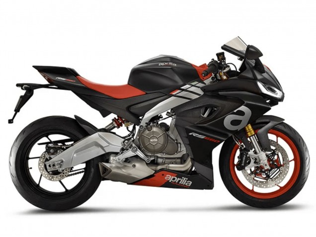 Online Negro Mate Plata Rojo Carenado Moto Aprilia RS660 2020-2024