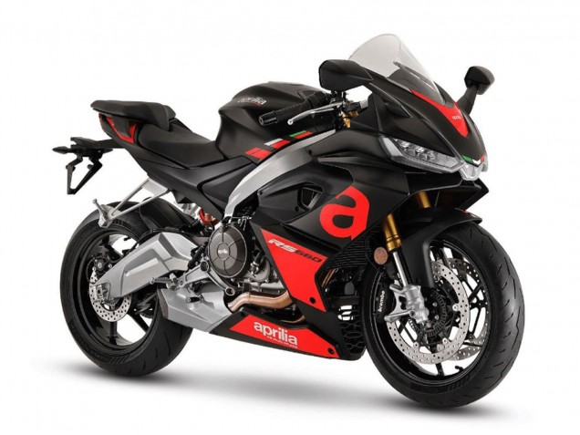 Online Negro Mate Rojo Carenado Moto Aprilia RS660 2020-2024