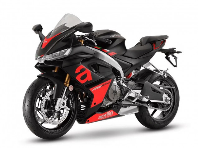Online Negro Mate Rojo Carenado Moto Aprilia RS660 2020-2024