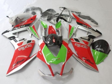 Online Rojo Plata Verde Negro Carenados Moto Aprilia RSV4 1000 2009-2015