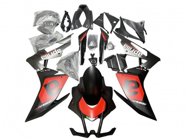 Online Negro Mate Rojo Blanco Carenado Moto Aprilia RSV4 1000 2009-2015