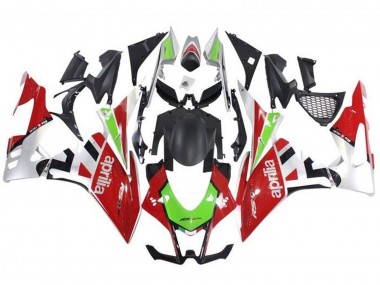 Online Rojo Blanco Verde Carenado Moto Aprilia RSV4 1000 2009-2015