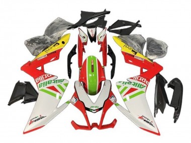 Online Blanco Rojo Verde Amarillo Carenado Moto Aprilia RSV4 1000 2009-2015