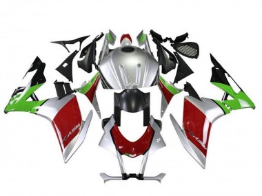 Online Kits Carenado Moto Aprilia RSV4 1000 2016-2020 - Plata Rojo Negro Verde