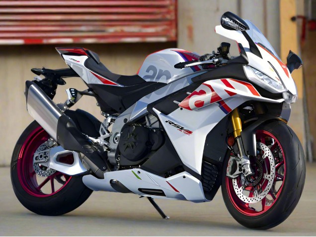 Online Blanco Rojo Azul Carenado Moto Aprilia RSV4 1100 2021-2024