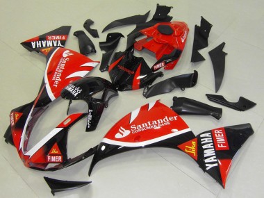 Online Rojo Negro Blanco Santander Fimer Carenado Moto Yamaha YZF R1 2009-2011