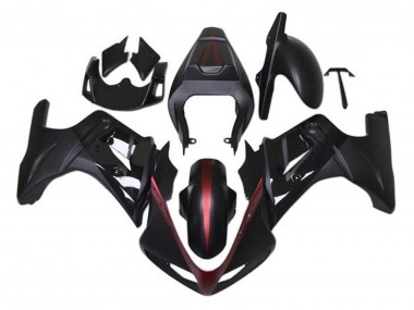 Online Negro Mate Rojo Negro Brillante Carenado Moto Suzuki SV650 2003-2013