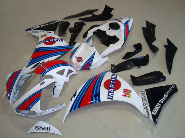 Online Blanco Azul Rojo Negro Martini Carenado Moto Yamaha YZF R1 2009-2011