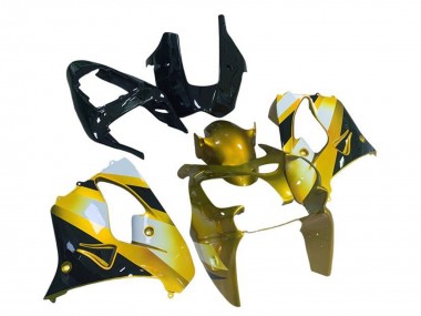 Online Amarillo Blanco Negro Carenado Moto Kawasaki ZX9R 2002-2003