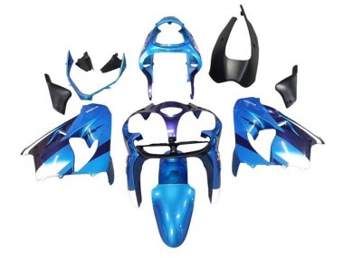 Online Azul Blanco Negro Carenado Moto Kawasaki ZX9R 2002-2003