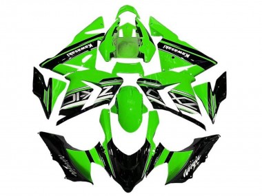 Online Negro Verde Plata Carenado Moto Kawasaki ZX10R 2004-2005