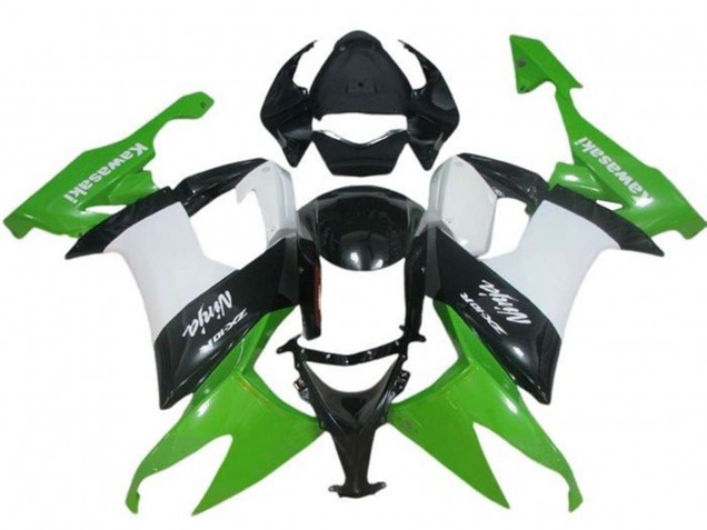Online Verde Blanco Negro Carenados Moto Kawasaki ZX10R 2008-2010