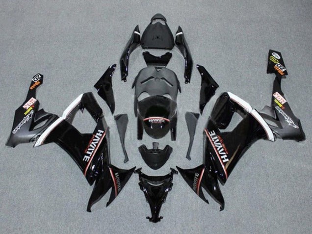 Online Negro Brillante Rojo Blanco Hayate Carenado Moto Kawasaki ZX10R 2008-2010