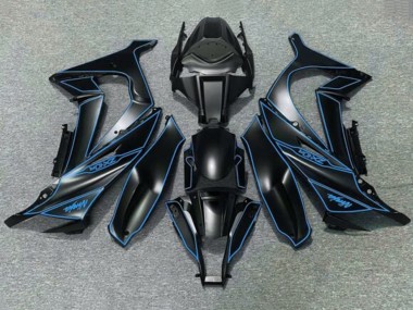 Online Negro Mate Azul Carenado Moto Kawasaki ZX10R 2011-2015