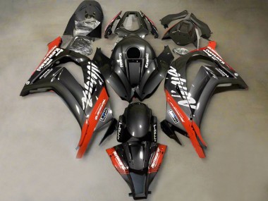 Online Falso FibraCarbono Rojo Blanco Carenado Moto Kawasaki ZX10R 2011-2015