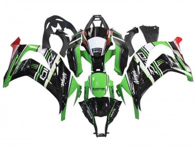 Online Verde Negro Blanco Rojo Raya Monstruo Carenado Moto Kawasaki ZX10R 2011-2015