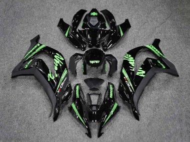 Online Negro Brillante Verde Carenado Moto Kawasaki ZX10R 2016-2020