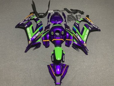 Online Púrpura Verde Trick Star Kobelco Carenado Moto Kawasaki ZX10R 2016-2020