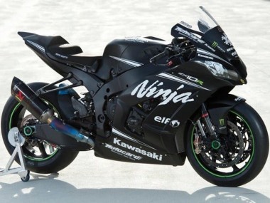 Online Negro Mate Blanco Elf Ninja Carenado Moto Kawasaki ZX10R 2016-2020