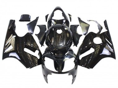 Online Negro Brillante Carenados Moto Kawasaki ZX12R 2000-2001
