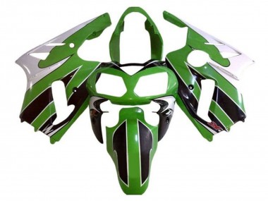Online Blanco Verde Negro Raya Carenado Moto Kawasaki ZX12R 2000-2001