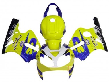 Online Amarillo Blanco Azul Corona Extra Carenado Moto Kawasaki ZX12R 2000-2001
