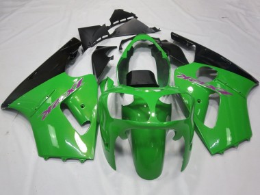 Online Verde Negro Púrpura Carenado Moto Kawasaki ZX12R 2000-2001