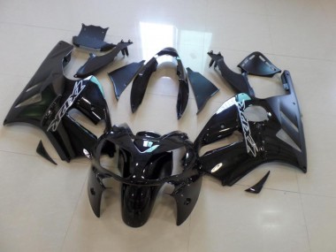 Online Negro Brillante Negro Mate Carenado Moto Kawasaki ZX12R 2002-2006