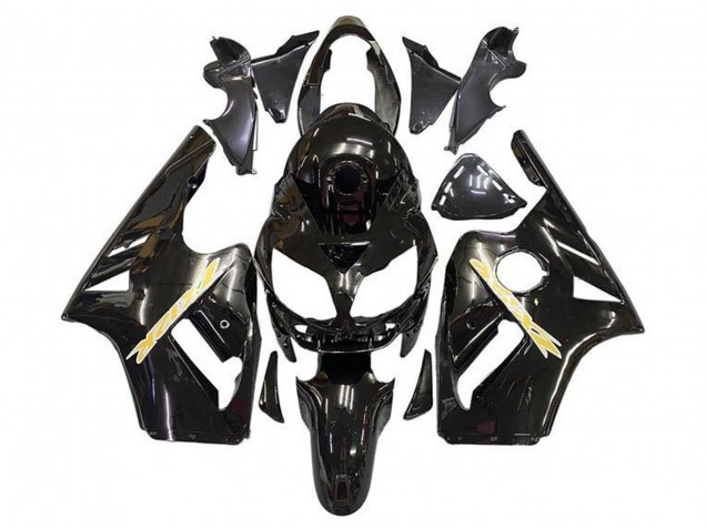 Online Negro Brillante Oro Carenados Moto Kawasaki ZX12R 2002-2006