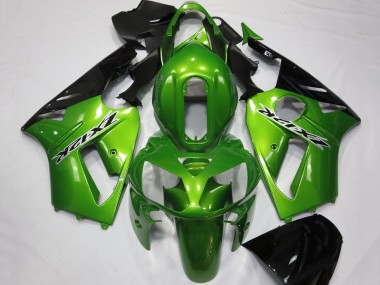 Online Verde Negro Brillante Carenado Moto Kawasaki ZX12R 2002-2006