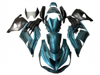 Online Carenados Moto Kawasaki ZX14R ZZR1400 2012-2024 - Azul Metalizado Verdoso