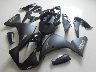 Online Negro Brillante Negro Mate Oro Calcomanías Carenados Moto Yamaha YZF R1 2012-2014