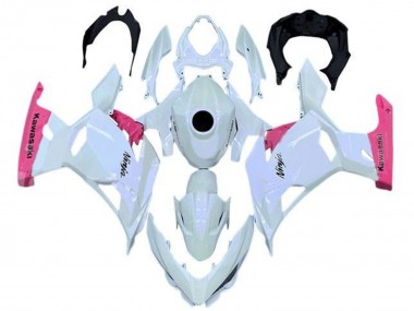 Online Blanco Perla Rosa Carenado Moto Kawasaki Ninja 400 2018-2024