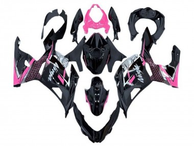 Online Negro Brillante Rosa Blanco Carenados Moto Kawasaki Ninja 400 2018-2024