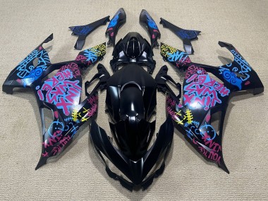 Online Negro Azul Jinx Carenado Moto Kawasaki Ninja 400 2018-2024