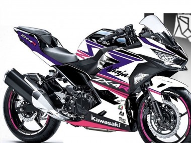 Online Blanco Púrpura Rosa Carenado Moto Kawasaki Ninja 400 2018-2024